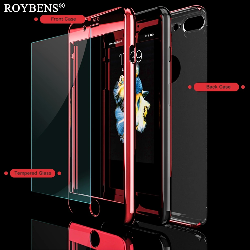 Roybens для iPhone 6 7 Чехол Ультра тонкий глянцевый роскошный блестящий зеркальный