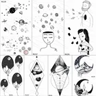 Временная татуировка OMMGO для детей, временная черная татуировка для детей на руку и звезду