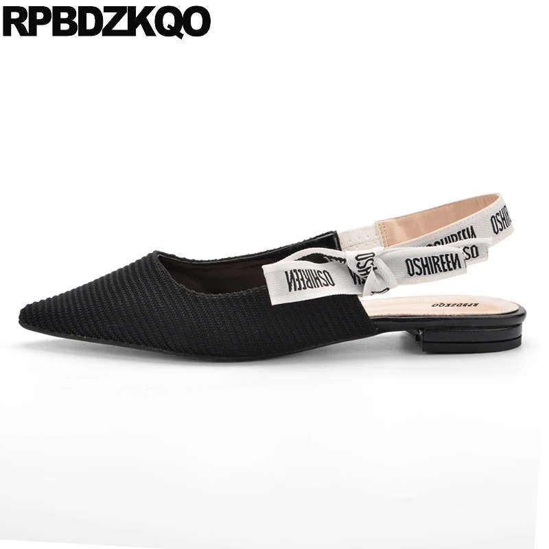 

Ladies Pointed Toe Flats Big Size Designer Shoes Women Luxury 2021 Slingback Patent Leather Sandals Celebrity Nude Italian