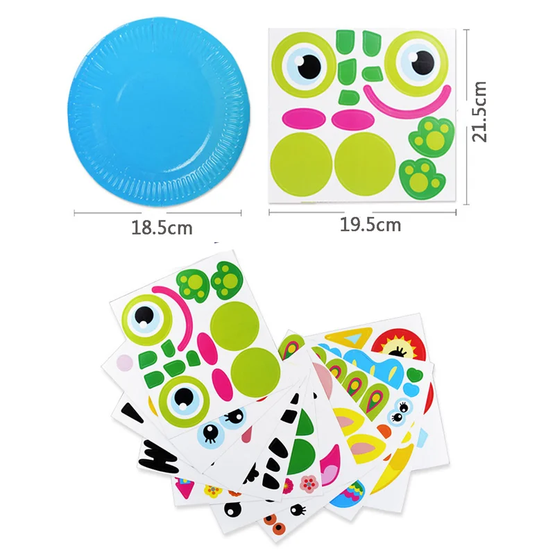 10 шт./компл. детский бумажный лоток ручной работы картина Мультяшные картонные