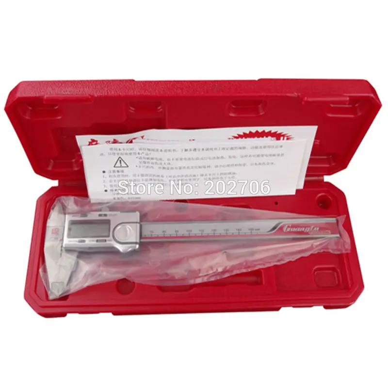 Guanglu бренд 0 150mm 6 дюймов ABS происхождения цифровой штангенциркуль с нониусом