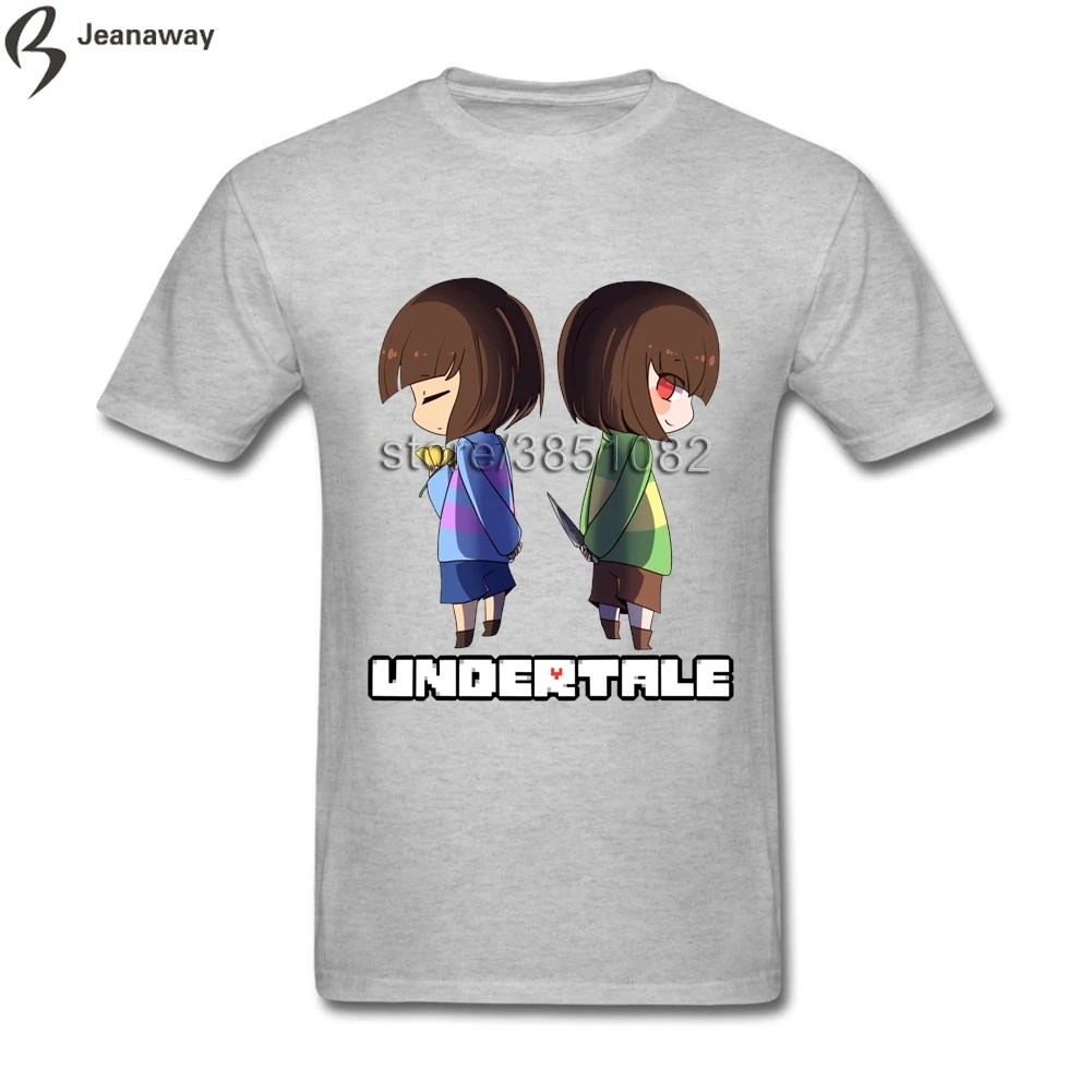 2018 новый тренд Для мужчин футболки Undertale Chara и фриск рок короткий рукав полный