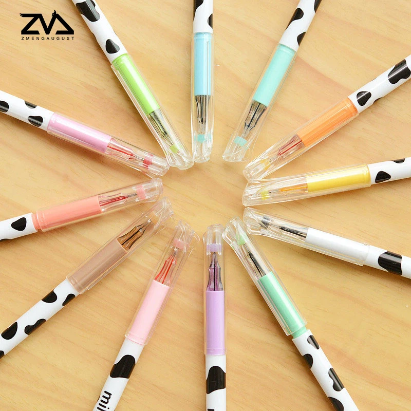 

12pcs/lot Milky12 color DIY album photo gel pen kawaii color pens Stationery Office school supplies canetas material escolar