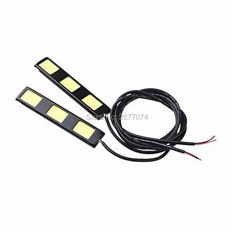 9 Вт/комплект DC12V белый 3COB * 2 светодиодный светильник дневной ходовой s холодный