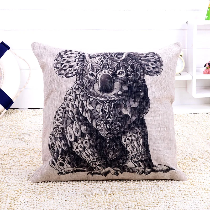 Чехол для подушки с изображением животных сова со слоном пользовательский