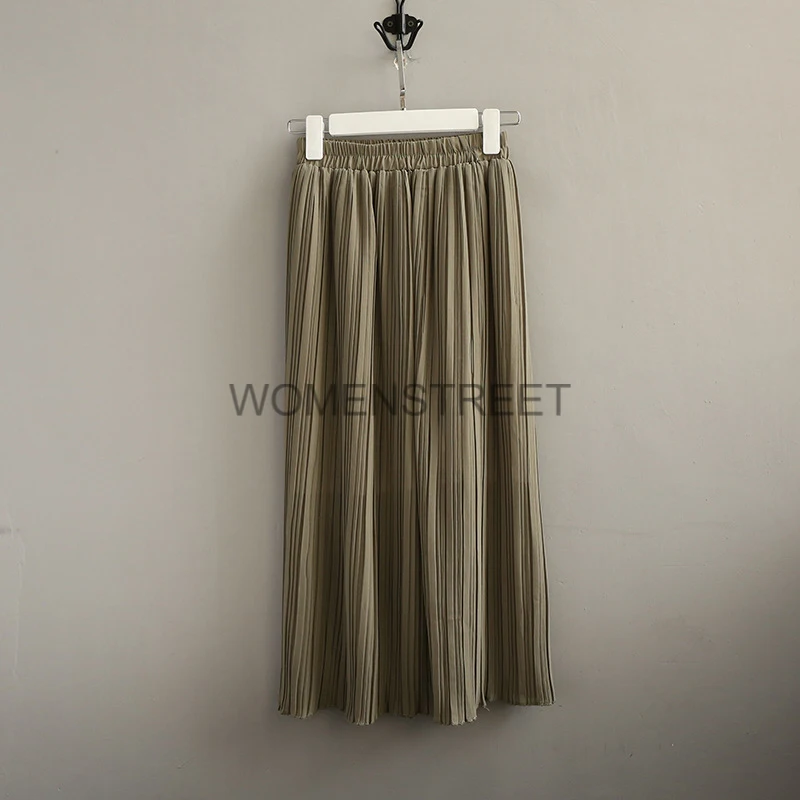 Spring new Chiffon pleated skirt sweet and cute Four-color optional skirts Elastic waist women | Женская одежда