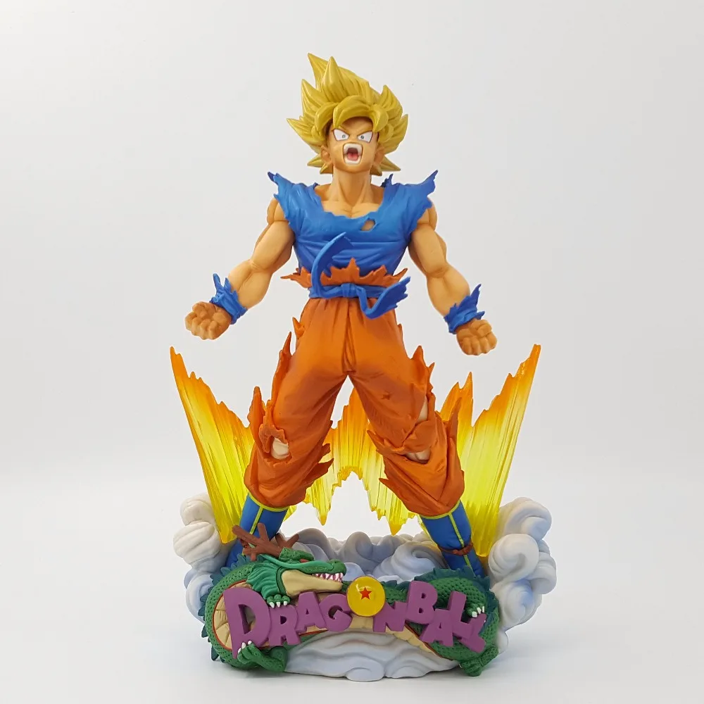 Dragon Ball рисунок Сон Гоку MSP Супер Saiyan в Кисточки фигура ПВХ 240 мм Z фигурку DBZ DragonBall Z|