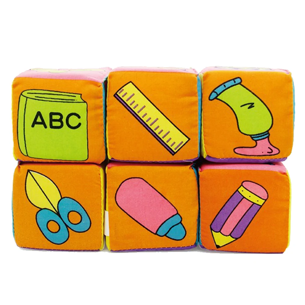 6 шт./компл. строительные блоки из ткани для младенцев новорожденных Мягкая