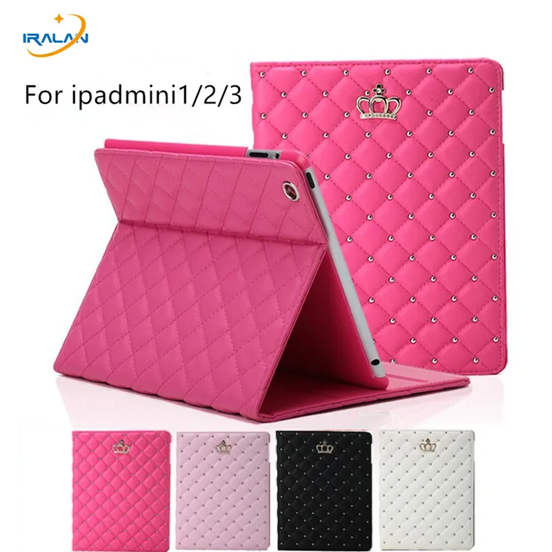 2017 Новый Модный чехол из искусственной кожи с короной для iPad Mini 2 откидная