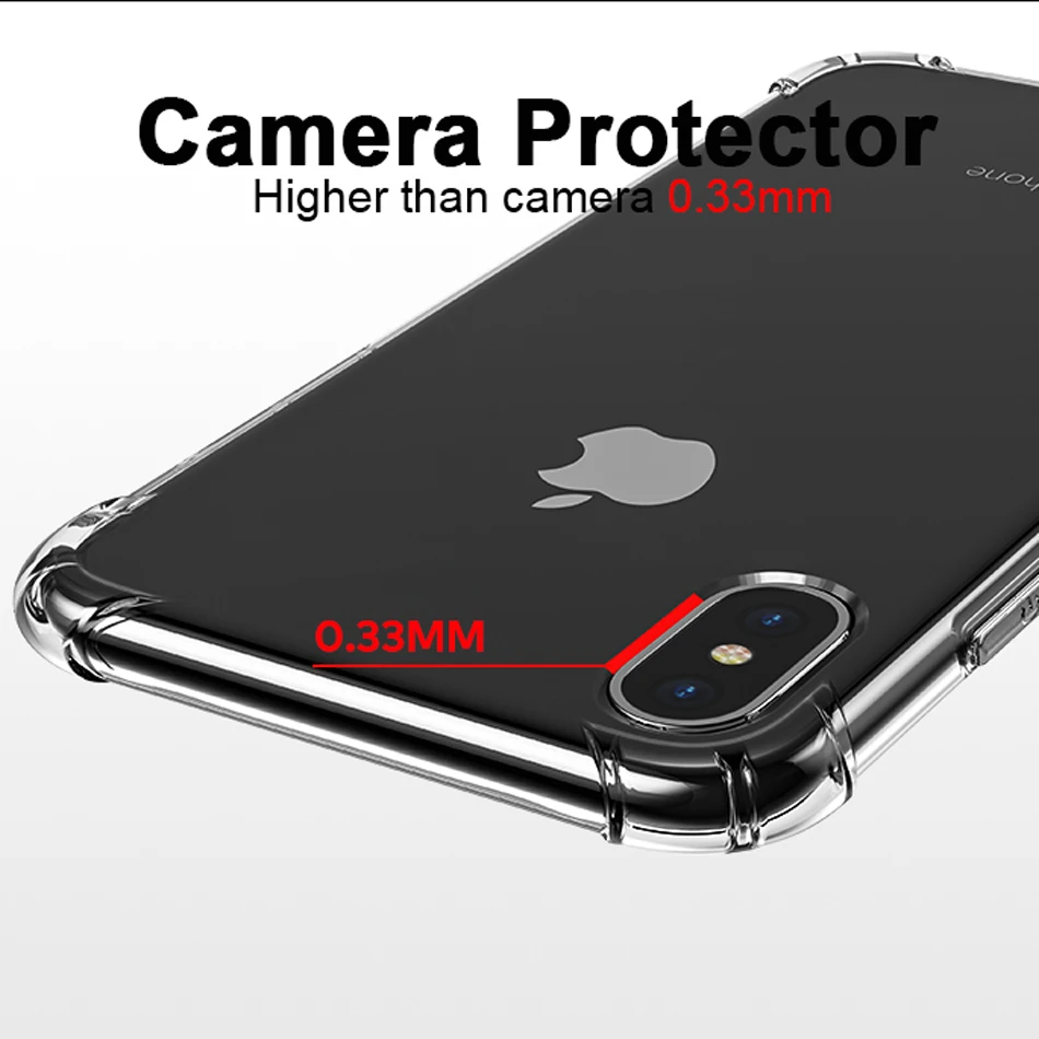 KOLPLER Airbag тонкий мягкий ТПУ прозрачный чехол для телефона Apple iphone X iPhone кристально