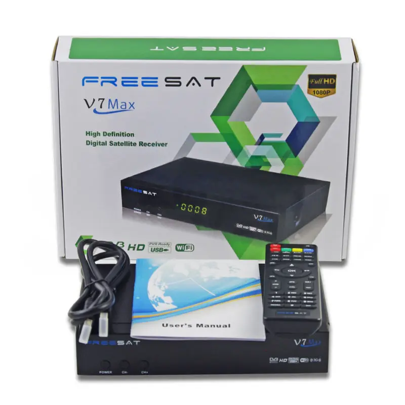Freesat V7 Max Цифровой Спутниковые антенны HD DVB S/S2 FTA Декодер каналов кабельного