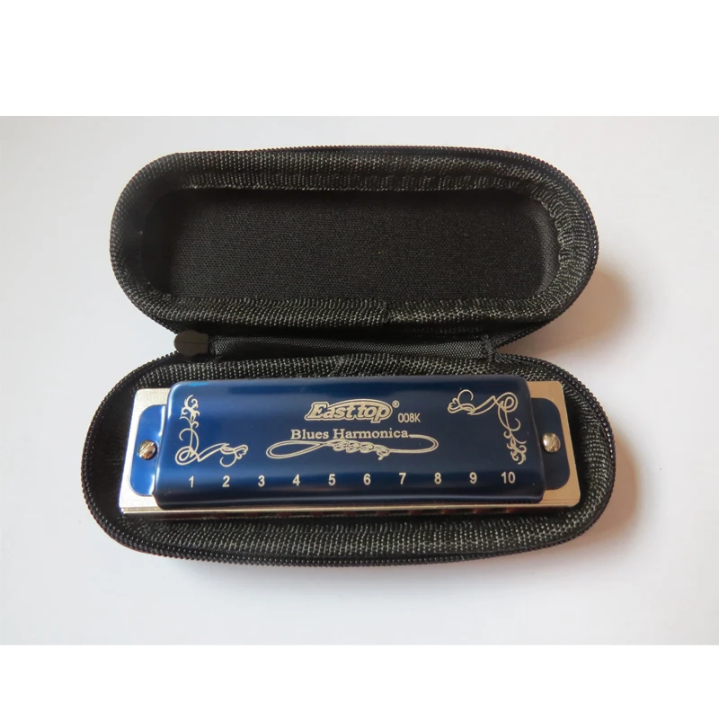 EASTTOP T008K ключ D новый синий цвет губная гармоника латунные reedplates ФОСФОРНЫЕ
