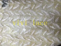 xin002 feather pattern sequin floral mesh tulle lace for weddingevening dresspartymulti color