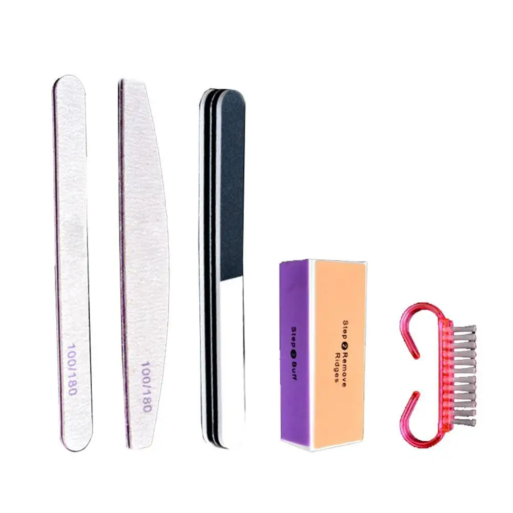 5 шт./компл. пилки для дизайна ногтей щетка очистки пыли буферная губка блок