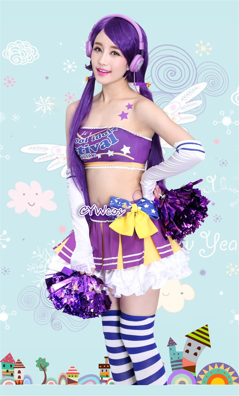 Женский костюм для косплея Love Live Nozomi Tojo райский чирлидинга танцевальные платья