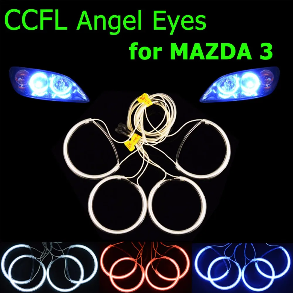 Flytop 4 шт./компл. CCFL ангельские глазки для 2004-2008 MAZDA 3 фары HALO кольца комплект