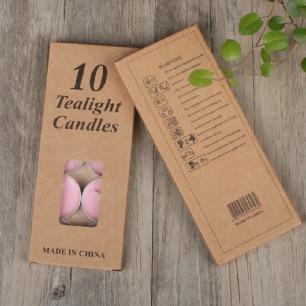 10PCS Flameless Paraffin Wax Tea Candle Pillar Decoration for Home Parties Wedding Valentine's Day Bar KTV Candles | Дом и сад