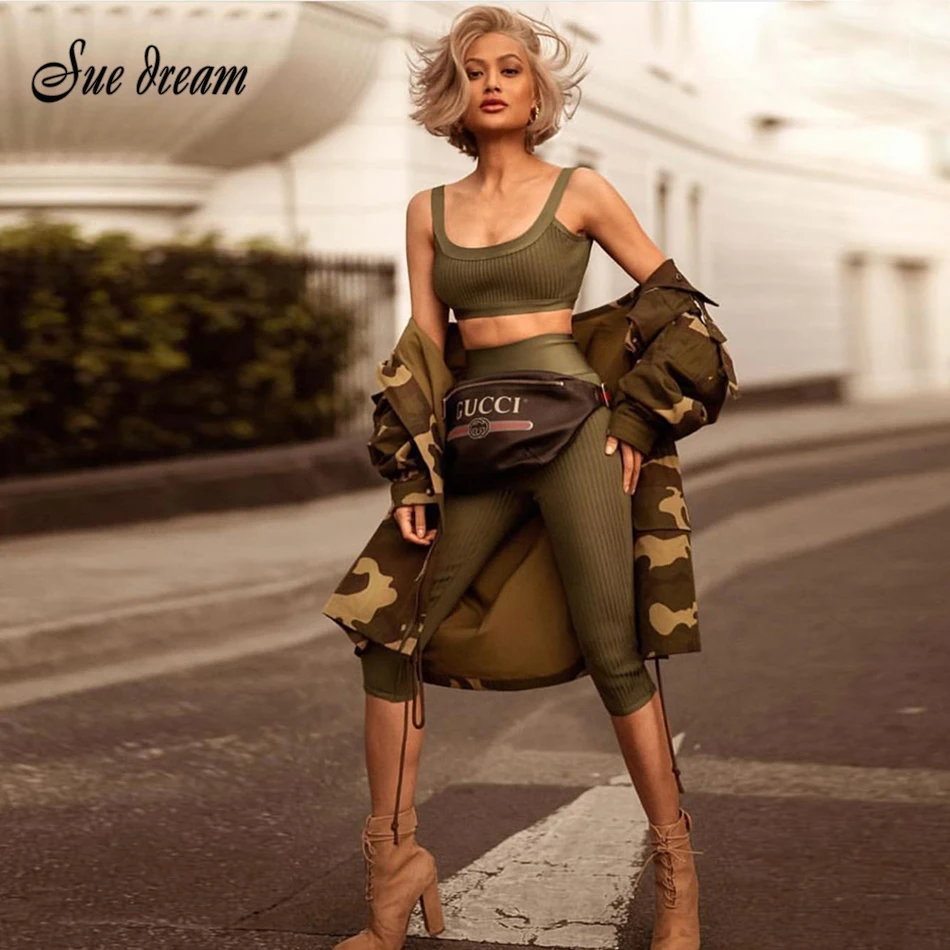 Летний бандажный комбинезон из 2 предметов топ в полоску на тонких бретельках