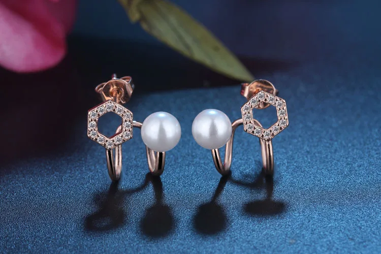 Женские серьги Клипсы из серебра 925 пробы с фианитом|sterling silver clip earrings|clip earrings for
