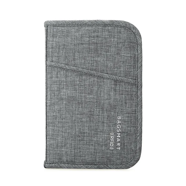 BAGSMART многофункциональная RFID дорожная сумка для паспорта, ID карты, кредитная карта, мужской клатч на молнии, кошелек, дорожная сумка-Органайзер