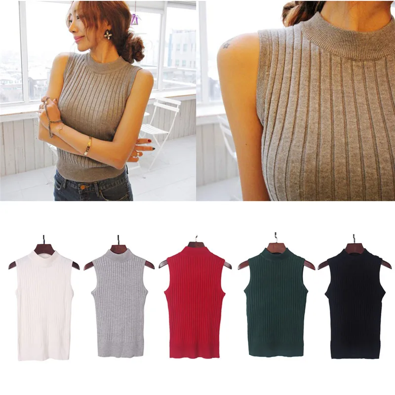 Женский Осенний вязаный свитер однотонный белый черный женский топ футболки