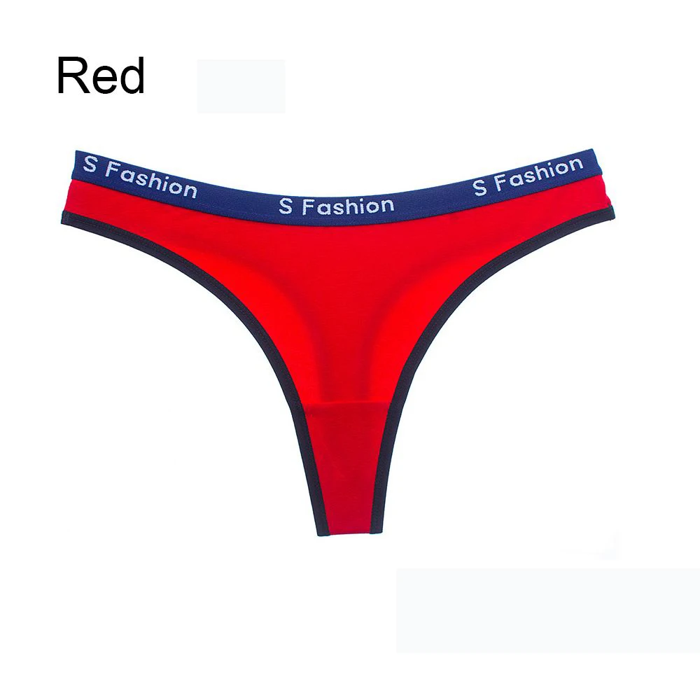 red EIE, женские хлопковые трусики, сексуальное нижнее белье для женщин, стринги, одноцветные, бесшовные, стринги, трусы, трусики, женское нижнее белье - Цвет: red
