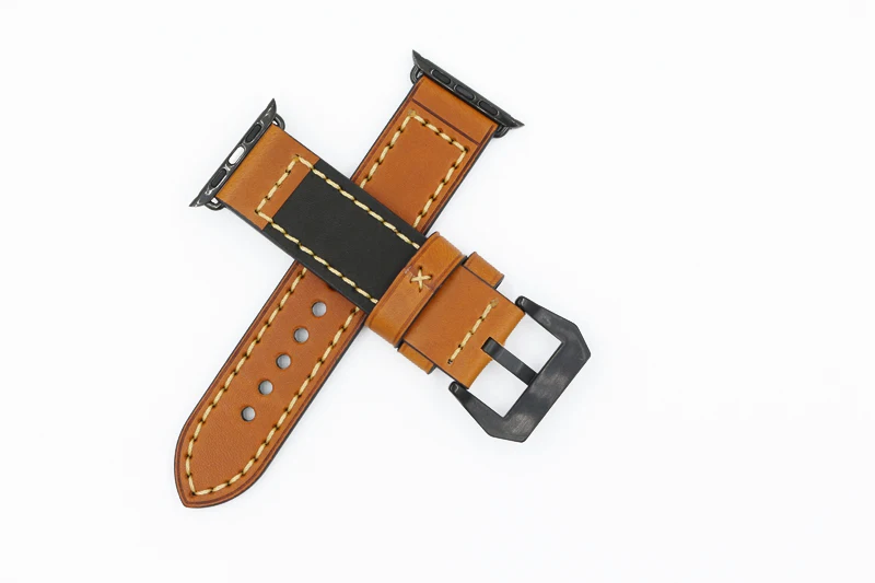 Ремешок URVOI для apple watch series1 2 3 ремешок для iwatch ремень для Panerai стиль высокое качество ручной работы ретро кожаный ремешок 38 42 мм