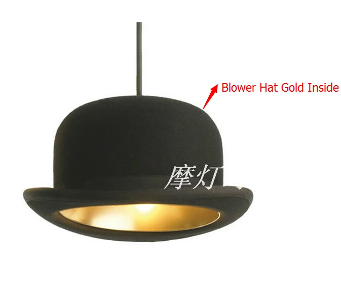 Подвесная лампа и освещение в современном стиле с бантом черная высокой шляпой