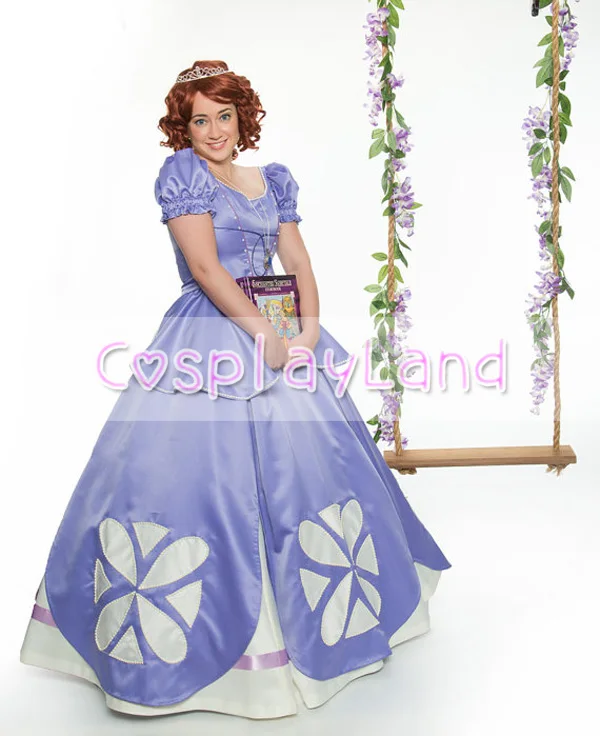 Sofia the First Princess Dress Cosplay Costume for Adult Women Party | Тематическая одежда и униформа