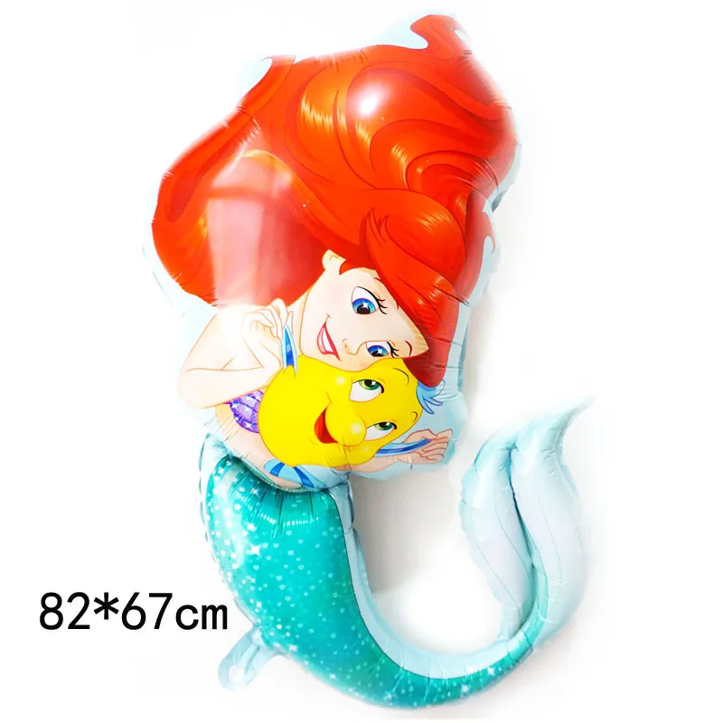 1pc mermaid new 01 Гелиевые шары, стиль, шар Русалочки, большой размер 82*67 см, Принцесса Ариэль, Русалка, фольгированный шар для девочки, подарок на день рождения - Цвет: 1pc mermaid new 01
