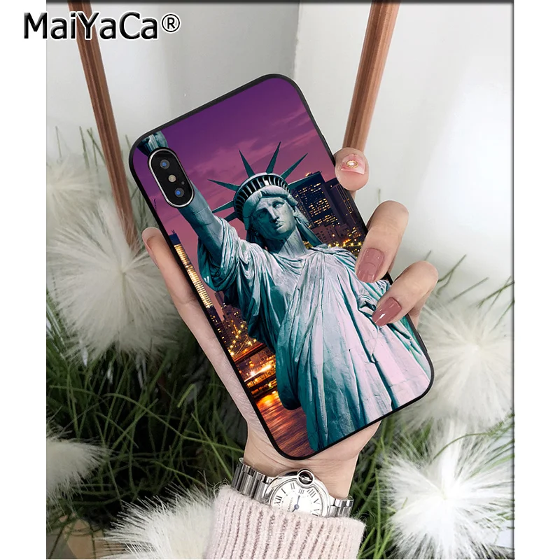 MaiYaCa США Америка Статуя Свободы ТПУ Мягкие аксессуары для телефона чехол iPhone 8 7 6 6S
