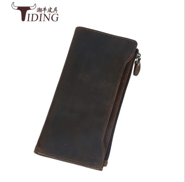 2018 роскошный мужской и женский длинный тонкий кошелек из натуральной кожи