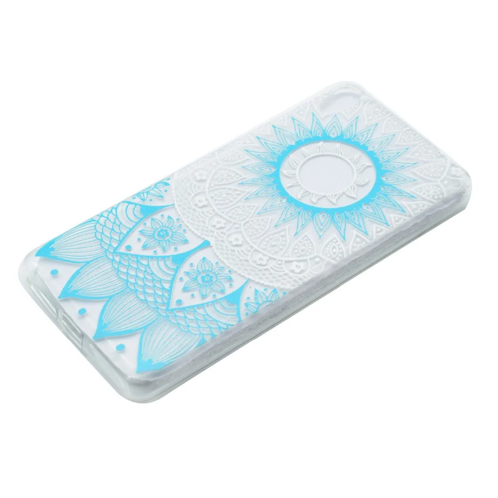 Fundas цветок ультра тонкие Мягкие TPU геля кремния Ясно Назад телефона чехол для Sony E5