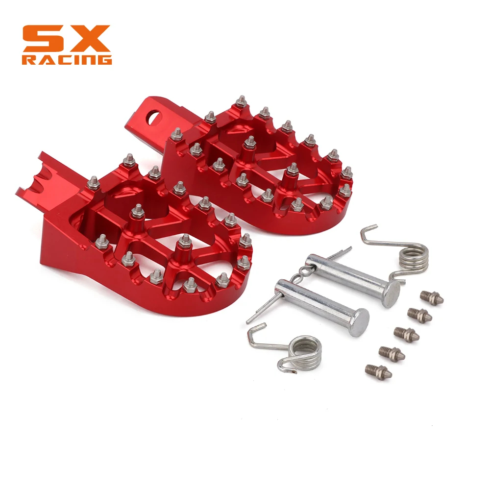 Мотоциклетные Алюминиевые Подножки подножки педали для ног для HONDA CRF50 CRF70 CRF110 XR50 XR70 XR110 самый китайский питбайк - Цвет: Красный