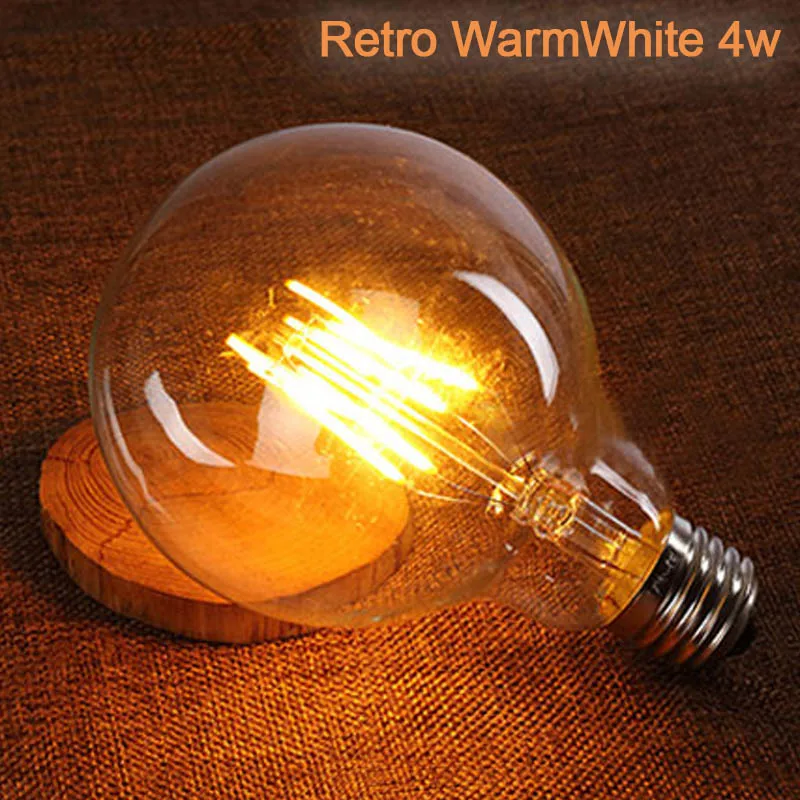 Retro G95 4w GreenEye светодиодный свет лампы 3D украшения лампы 220v 110v светодиодный Эдисон лампы E27 ST64 G80 G95 A60 Праздничные огни Новинка Рождество светодиодные лампы - Испускаемый цвет: Retro G95 4w
