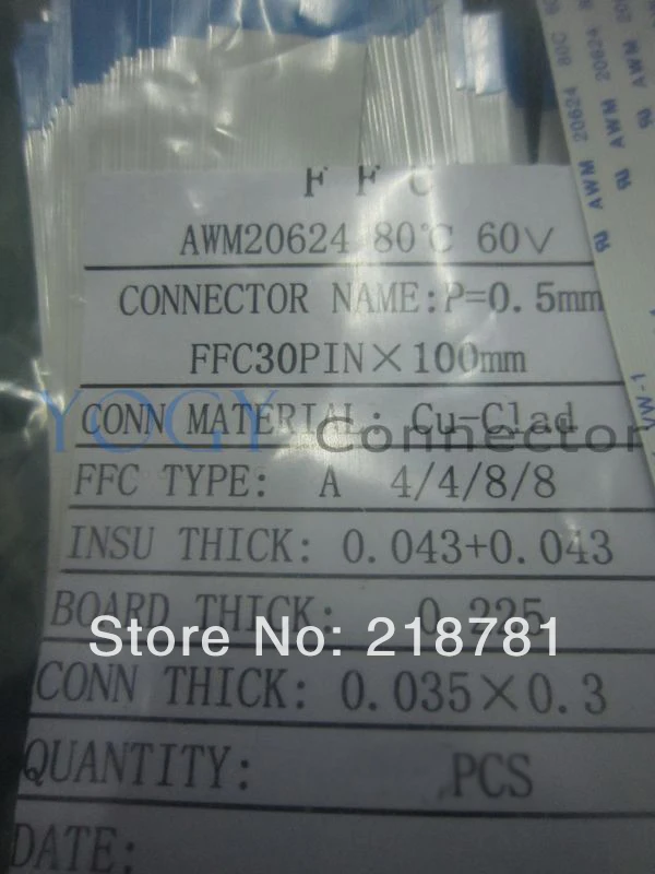 10x Новая AWM 20624 80C 60V VW-1 FFC лента Гибкий плоский кабель L = 100 мм (10 см) W 15 5 0 шаг 30pin