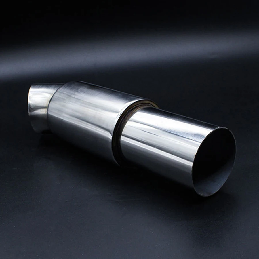 Универсальный автомобильный глушитель 2 дюйма в резонатор Изогнутый наконечник