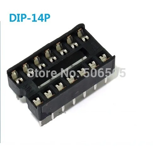 

14P IC socket DIP 14 DIP-14Pins seat микроконтроллер socket 10 шт./лот