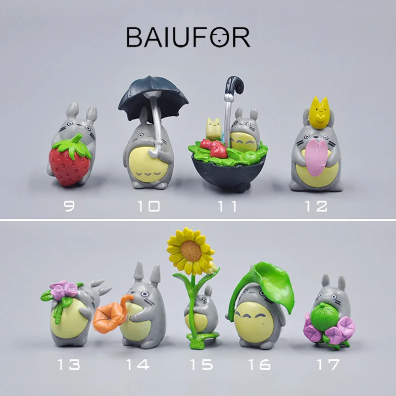 BAIUFOR фигурки и миниатюры 17 стилей Тоторо пластиковые поделки Сказочный садовый Декор DIY настольный орнамент аксессуары для дома детские игрушки