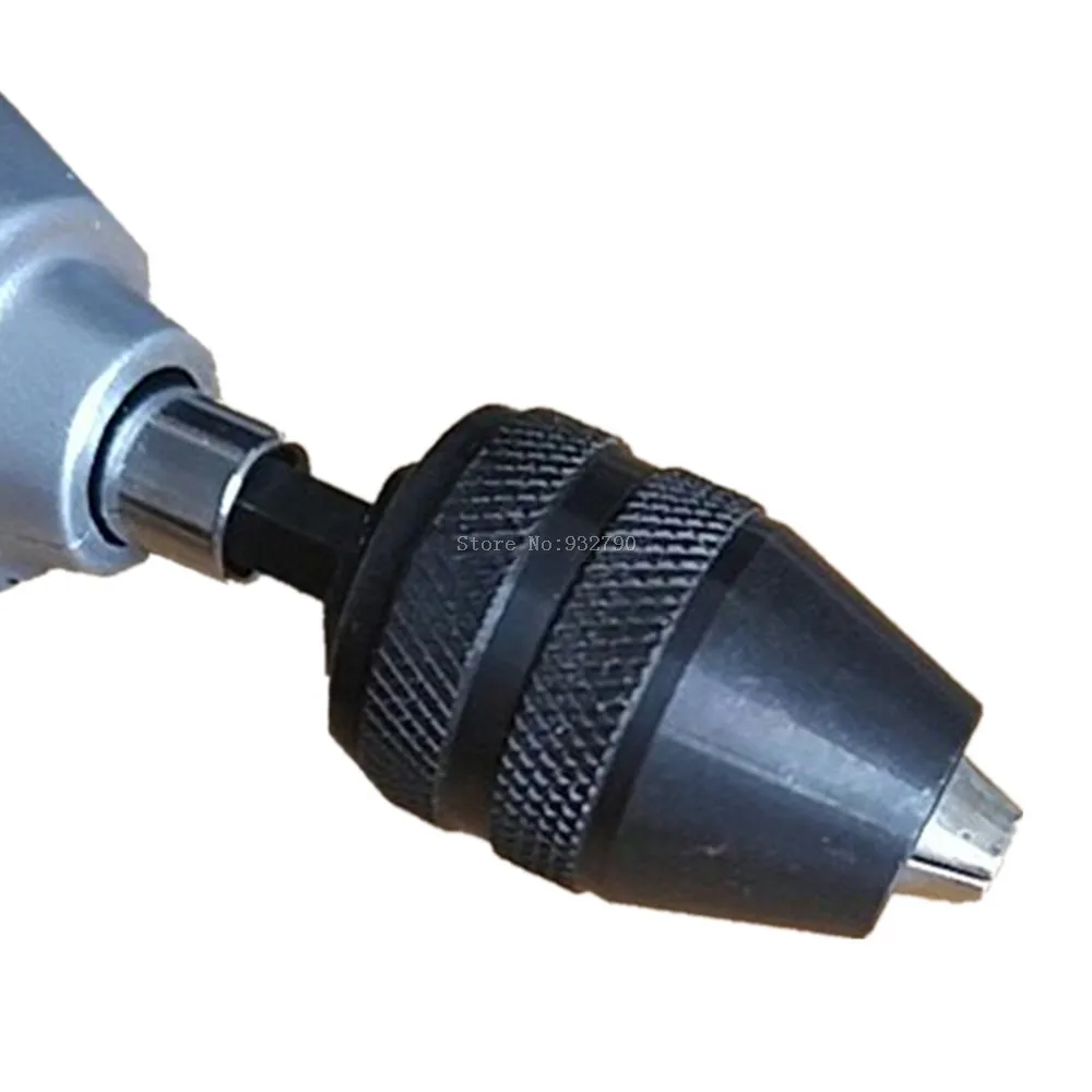 1/4&quot Keyless Drill Bit Chuck Clamp 0-8mm Hex Shank Adapter Converter Quick Change + 105 Degree Magnetic Angle Driver Screwdriver |
