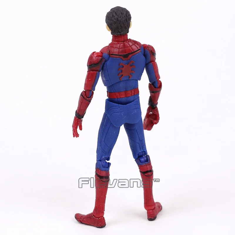 Mafex № 04" Человек-паук" Питер Паркер выпускников вер. ПВХ фигурка Коллекционная модель игрушки