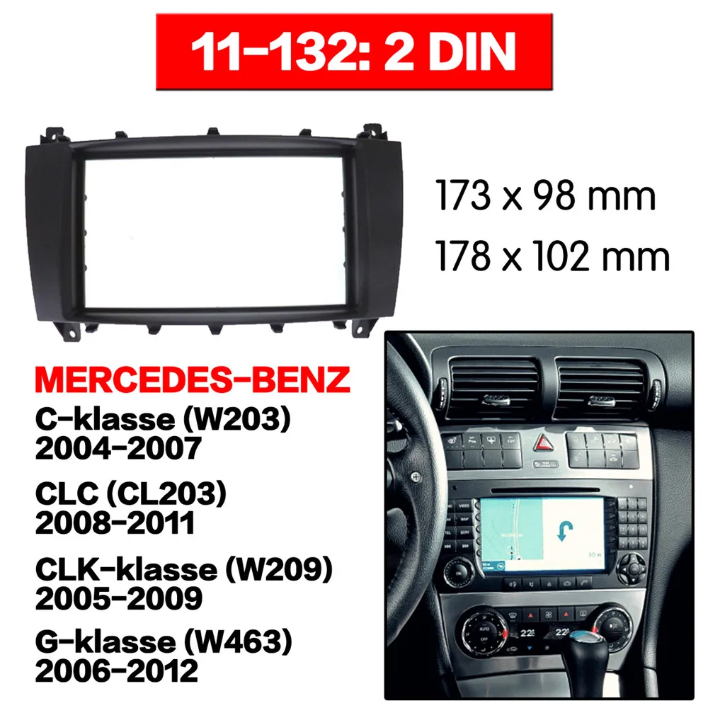 Автомобильный радиоприемник Fascia Frame Kit для BENZ C CLASS (W203) 2004 2007/ CLK klase (W209)2005 2009 Audio Bezel