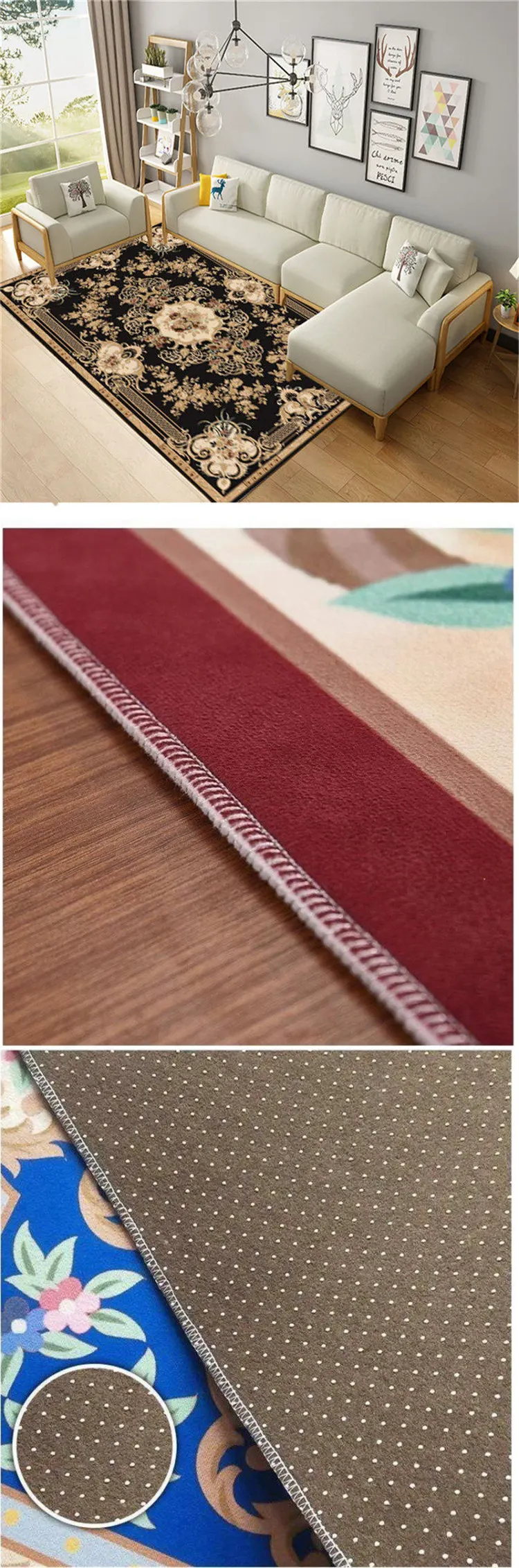 Mordern Style Home Carpet For Bathroom Toilet Bath Mats Anti-slip Floor Rug Playing Mat Multi Colors Rectangle Bathroom Carpets
