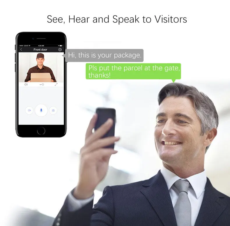 WIFI видео телефон двери с Android ISO App/RFID и код клавиатуры дверной звонок поддержка