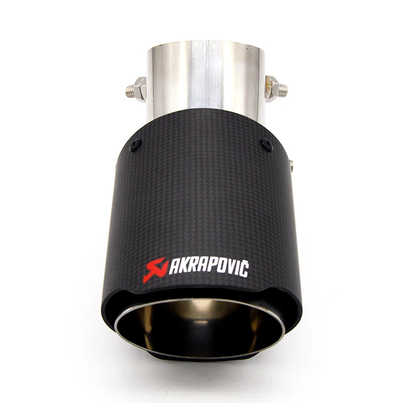 OVERE 1 шт. углеродная выхлопная труба для автомобиля Модифицированная Kia Rio K2 Soul Ford