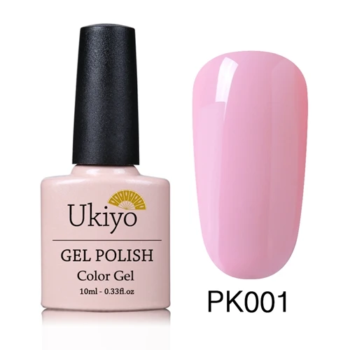 001 Ukiyo розовая серия Классический Гель-лак для ногтей лак основа верхнее покрытие грунтовка Гибридный гелиевый лак для ногтей 10 мл - Цвет: 001