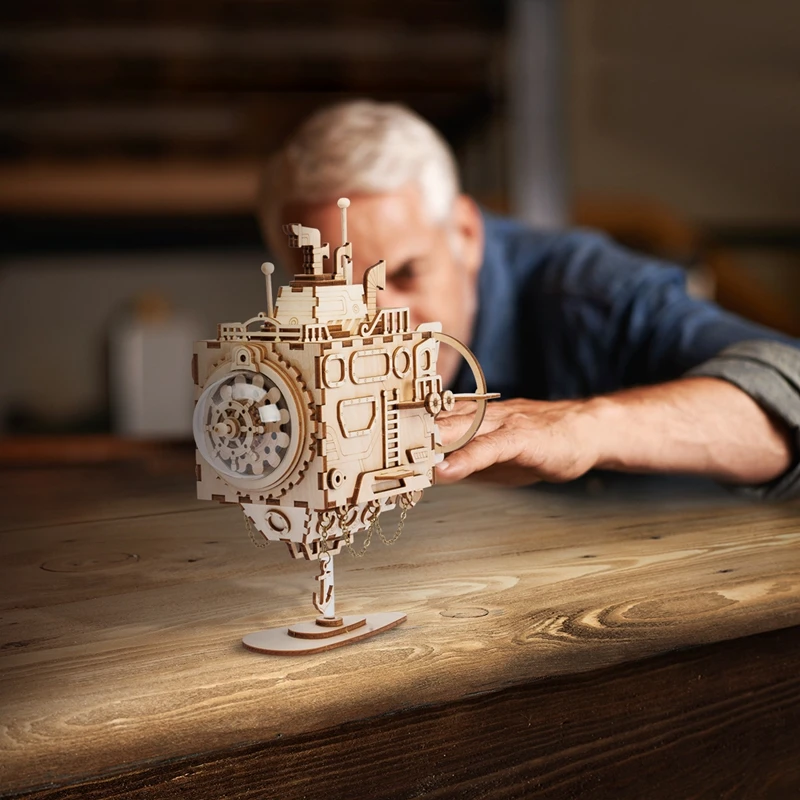 Robotime DIY Steam Punk модель подводной лодки с музыкальной шкатулкой деревянные