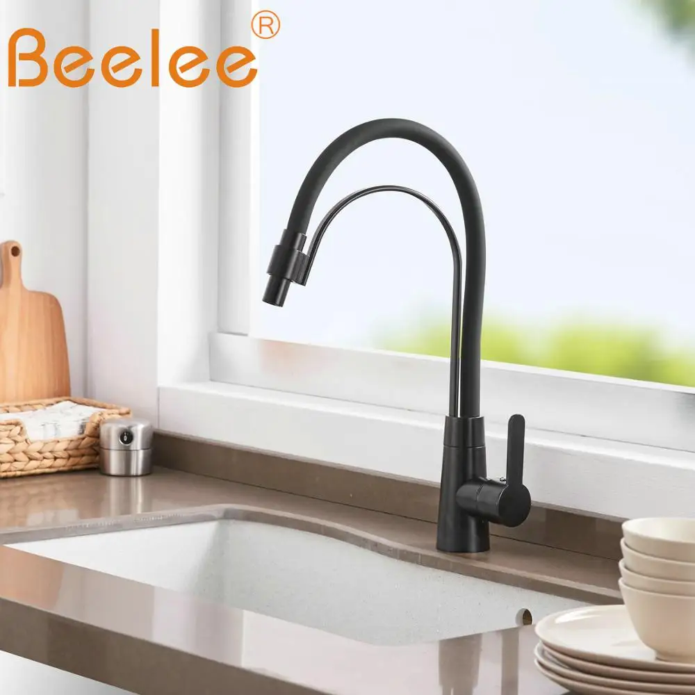 Beelee смесители для кухни 360 Поворотный смеситель раковины кран с выдвижным