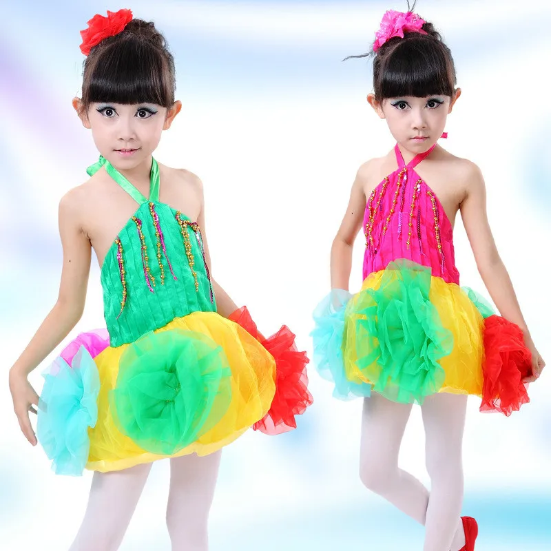 Новинка 2017 года сезон весна лето платье для выступлений модные детские костюмы