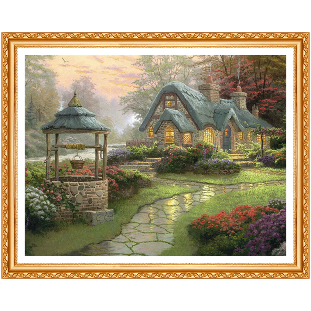 Алмазная вышивка Dream house 40x30 Diy Алмазный Рисунок Набор для вышивания полный